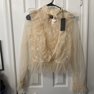 Dolls Kill The Midnight Hour Sheer Blouse